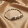 Men’s Fingerprint Bar Bracelet In Sterling Silver, thumbnail 2 of 9