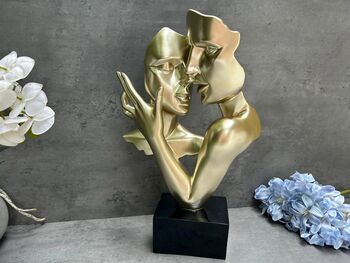 Romantic Couple Sculpture Abstract Lovers Figurine Gift, 4 of 9