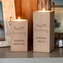 Personalised 5th Anniversary Wood Gift Candle Holder, thumbnail 3 of 7