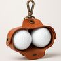 Personalised Tan Leather Golf Ball Caddy, thumbnail 6 of 10