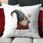 Personalised Christmas Gonk Gnome Gift Cushion, thumbnail 8 of 9