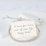 Sterling Silver Happy 60th Bead For Every Year Bracelet, thumbnail 2 of 8