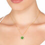 Beatrice Oval Gemstone Necklace Gold Plated Silver, thumbnail 4 of 12