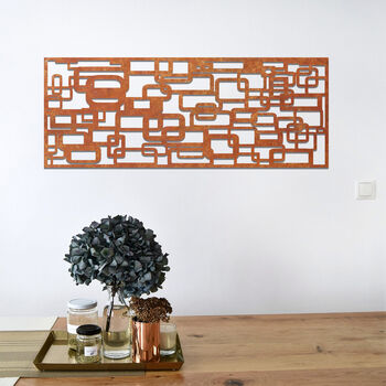 Geometric Panel Metal Wall Art: Abstract Decor Design, 6 of 11