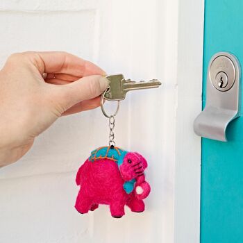 Felt Elephant Keyring, 5 of 7