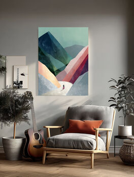 Mountain Cycling Landscape Art Print, 5 of 5