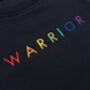 'Warrior' Embroidered Adult Organic Sweatshirt, thumbnail 2 of 2
