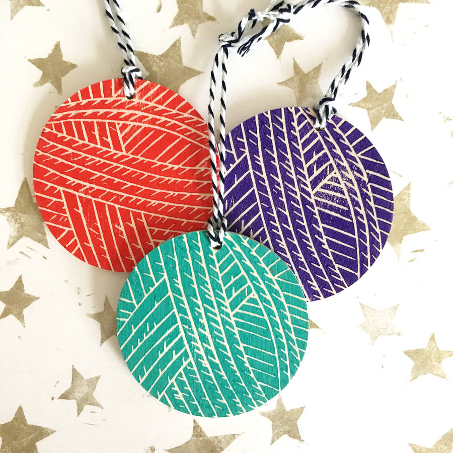 Ball Of Knitting Wool Wooden Christmas Tree Ornaments By Woah There