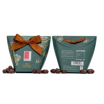 Milk Chocolate Pistachios In Bow Box, 130g, 2 of 2