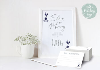 Football Funeral Personalised Memory Cards, 2 of 3