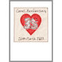 Personalised 35th Coral Wedding Anniversary Card, thumbnail 3 of 8