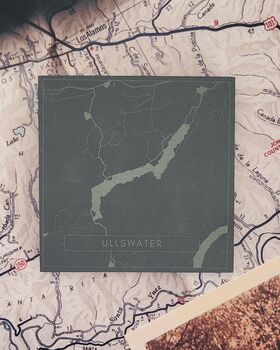 The Lake District Lakes Slate Coaster Set, 3 of 5