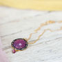 Ruby And Diamond Pave Necklace, thumbnail 2 of 10