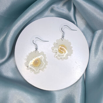 Daisy Flower Sterling Silver Or Gold Plated Earrings, 10 of 12