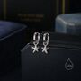 Sterling Silver Starfish Huggie Hoops, thumbnail 1 of 11
