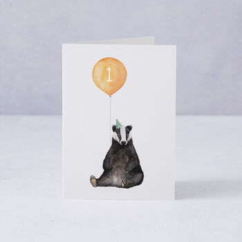 Badger 1st Birthday Card, 3 of 3