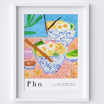 Pho Art Print Watercolour Vietnamese Soup Dish Poster, 2 of 2