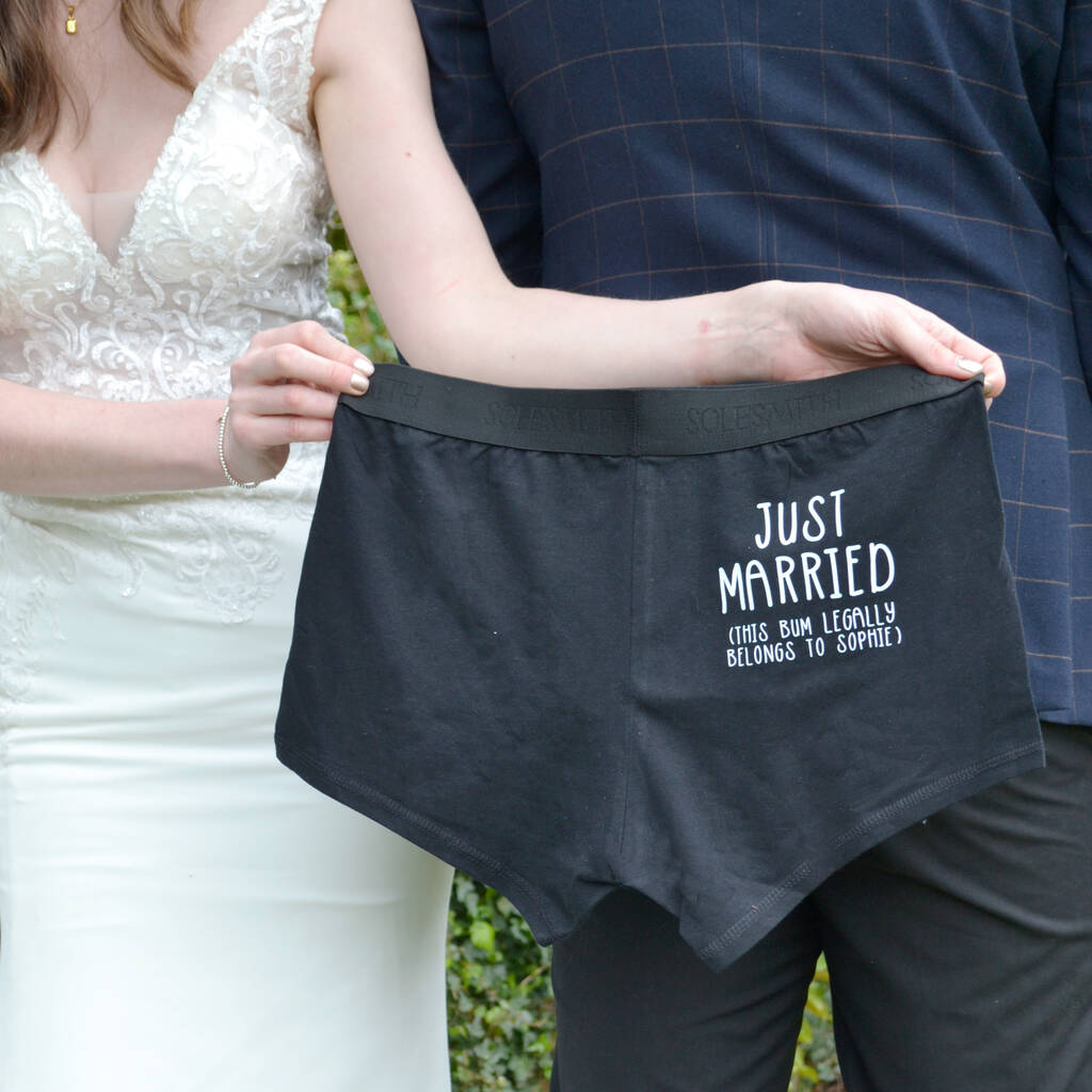 Just Married Personalised Underwear By Solesmith