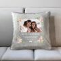 Personalised Photo Pink Floral Ashes Faux Fur Cuddle Cushion, thumbnail 6 of 10