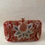 Peacock Red Rectangular Clutch, thumbnail 6 of 9