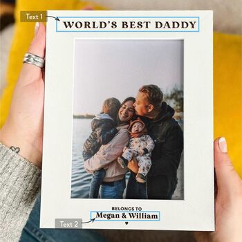 Personalised World's Best Daddy Photo Frame Gift, 4 of 12