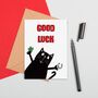 Large Size Black Cat Good Luck Card, thumbnail 2 of 2