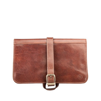Mens Hanging Leather Wash Bag. 'The Pratello ', 4 of 12