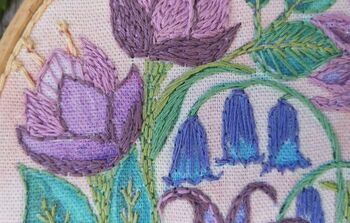 Bluebells Floral Embroidery Pattern, 3 of 9