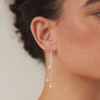 Silver Or Gold Filled Layered Pearl Drop Earrings, thumbnail 3 of 7