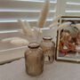 Set Of Two Latte Pressed Glass Bottle Vases Florence, thumbnail 2 of 3