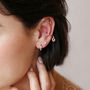 Moon And Star Crystal Stud Earrings, thumbnail 5 of 6