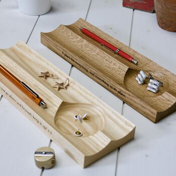 Personalised Jewellery And Pen Tray With Storage Dish, 4 of 10