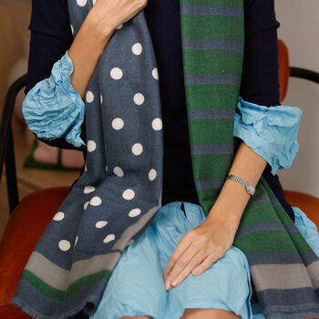 Personalised Dots And Stripes Classic Scarf, 8 of 11