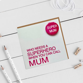 Superhero Mum Badge Card, 4 of 4