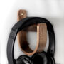 Premium S Walnut Wall Mounted Headphone Stand Holder, thumbnail 2 of 7
