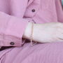 Blue Gold Crystal Beaded Bracelet, thumbnail 2 of 12