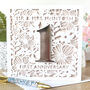 Personalised First 1st Wedding Anniversary Card, thumbnail 1 of 2