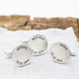 Personalised Sterling Silver Wedding Party Cufflinks, thumbnail 1 of 4