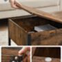 Folding Top Coffee Table With Closed Compartment, thumbnail 5 of 7