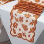 Burnt Orange Lace Leaf Autumn Table Runner, thumbnail 4 of 7