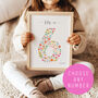 Floral Fun Personalised Birthday Print, thumbnail 1 of 7