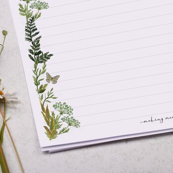 A4 Letter Writing Paper Botanical Garden Border, 2 of 4