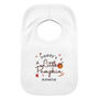 Personalised Little Pumpkin Halloween Bib, thumbnail 4 of 4