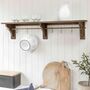 Mahogany Shelf With Hooks, thumbnail 1 of 6