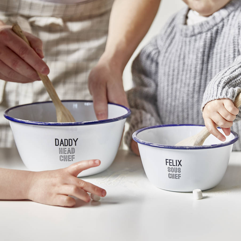 Personalised Daddy And Me Mixing Bowls, 1 of 7