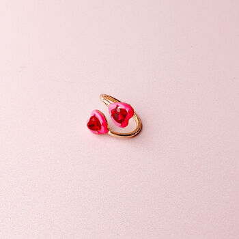 Bright Enamel Heart Ring, 4 of 8