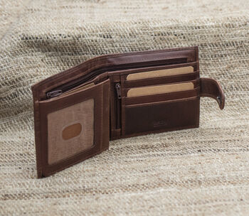 Personalised Mens Tan And Brown Leather Wallet Rfid, 11 of 11