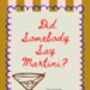 A4 Print, Did Somebody Say Martini? Mustard And Pink Stripe, Blue Border, thumbnail 5 of 5