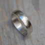 Platinum Wedding Band With Hammer Effect, thumbnail 4 of 6