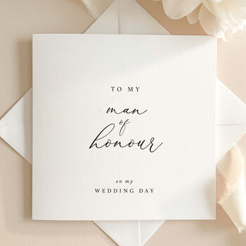 Luxury Wedding Day Card For Man Of Honour With Wax Seal, 7 of 7